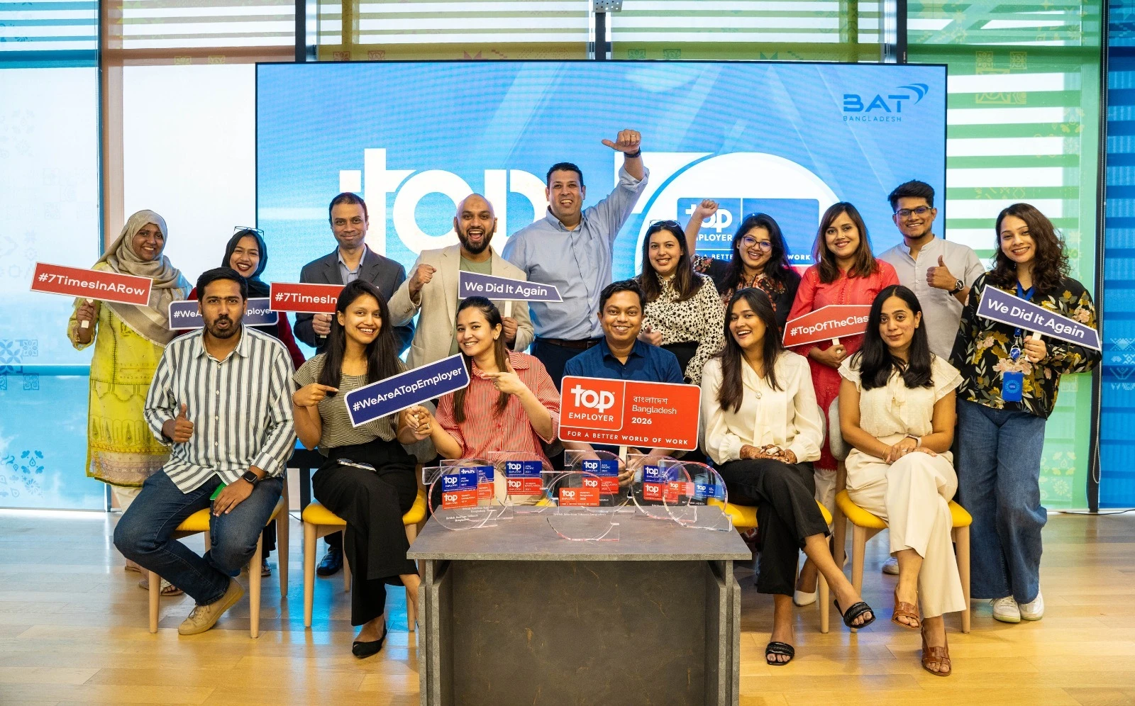 সপ্তমবারের মতো ‘টপ এমপ্লয়ার’ স্বীকৃতি পেল বিএটি বাংলাদেশ