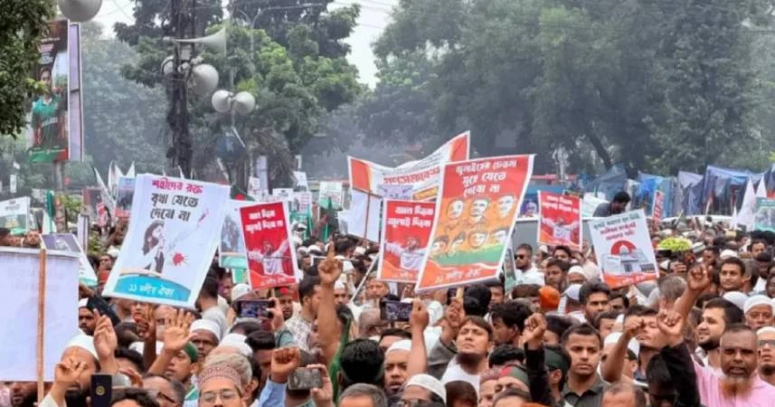 জুলাই গণঅভ্যুত্থান দিবসে  ১১ দলীয় ঐক্যের সমাবেশ শুরু