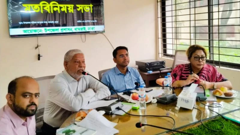 ধামরাইয়ে শিল্প-কারখানার মালিকদের সাথে স্থানীয় এমপির মতবিনিময়