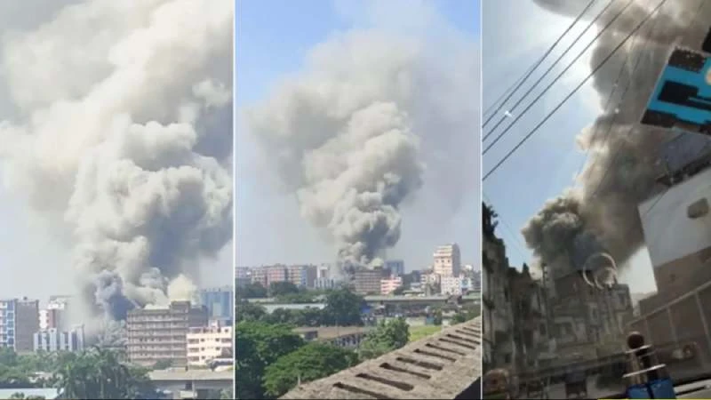 টঙ্গীতে ওষুধ কারখানায় ভয়াবহ আগুন, নিয়ন্ত্রণে কাজ করছে ৮ ইউনিট