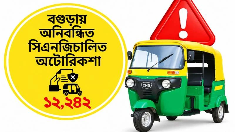 বগুড়ায় ‘মান্থলি’ দিয়ে চলছে অনিবন্ধিত অটোরিকশা!