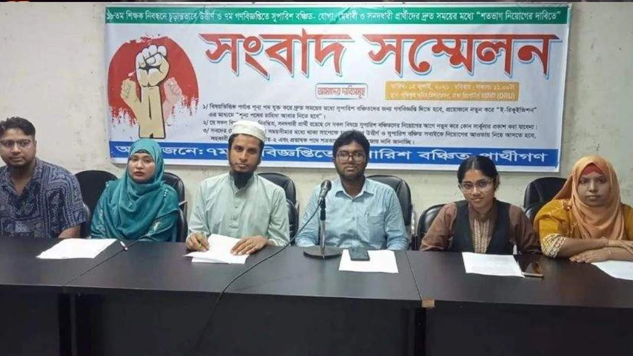শতভাগ শূন্যপদ যুক্ত করে নতুন গণবিজ্ঞপ্তির দাবি সুপারিশবঞ্চিতদের