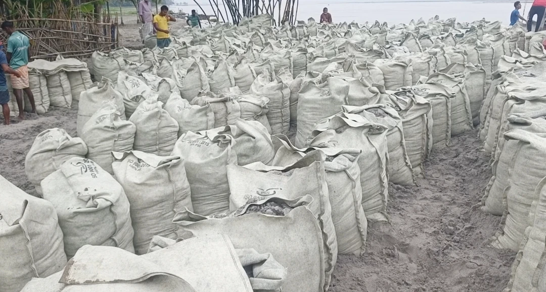 চ্যানেল এসের সংবাদে ৪৮ ঘণ্টায় তিস্তার ভাঙন রোধে কাজ শুরু