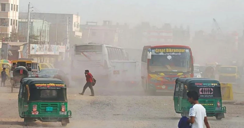 আজ দূষিত শহরের তালিকায় দ্বিতীয় ঢাকা