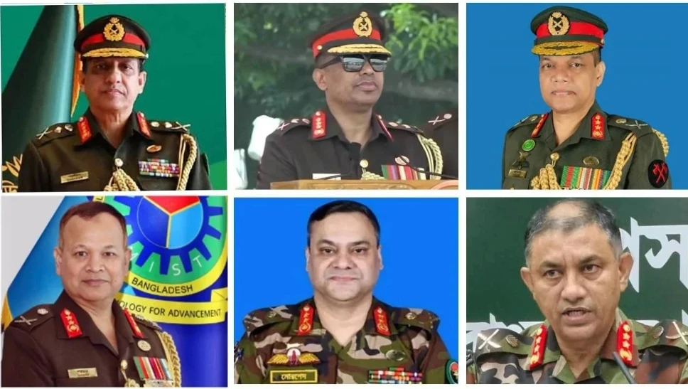 সেনাবাহিনীর উচ্চ ৬ পদে রদবদল