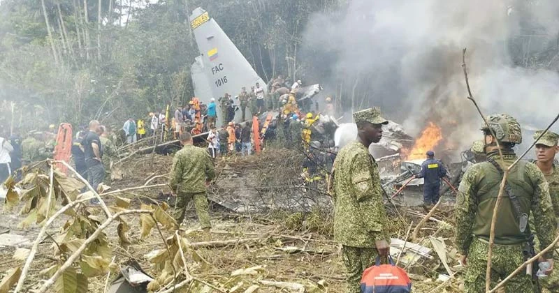 কলম্বিয়ায় সামরিক বিমান বিধ্বস্তে ৩৪ জন নিহত