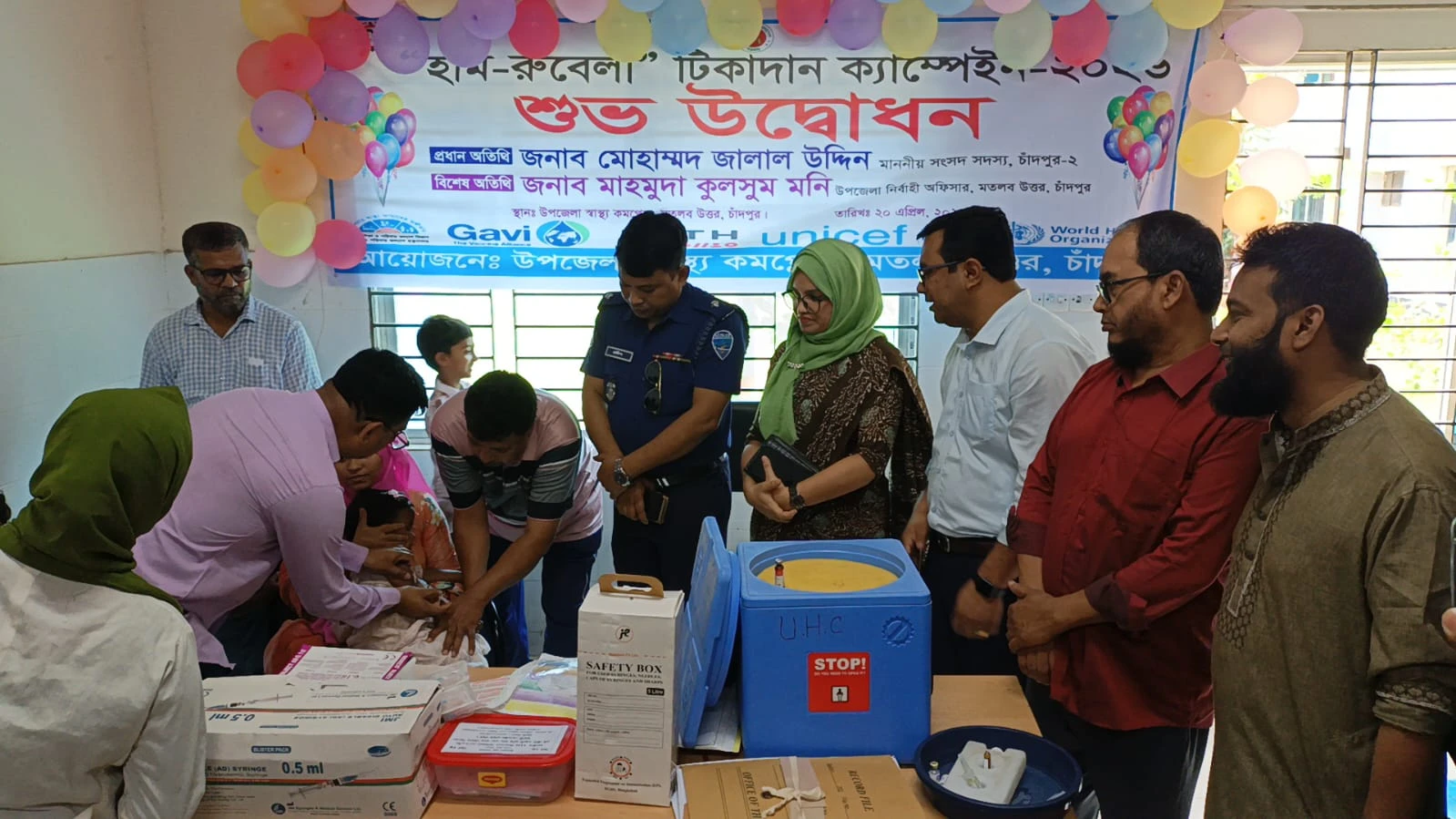 মতলব উত্তরে ১১ দিনব্যাপী হাম-রুবেলা টিকাদান কর্মসূচির উদ্বোধন