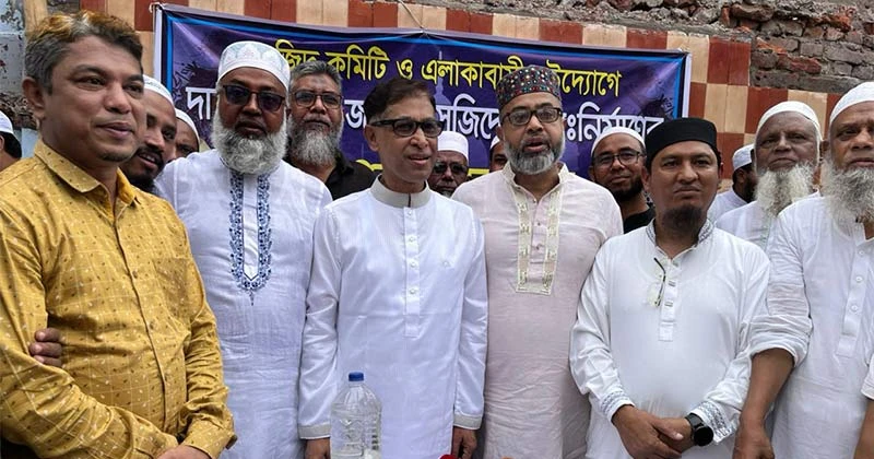 সিদ্ধিরগঞ্জে সালু হাজী রোডে জামে মসজিদের নির্মাণ কাজের উদ্বোধন