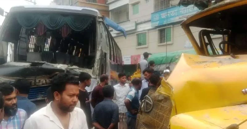 টাঙ্গাইলে বাস-ট্রাক মুখোমুখি সংঘর্ষ, নিহত ২