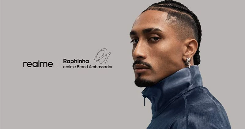 রিয়েলমির গ্লোবাল ব্র্যান্ড অ্যাম্বাসেডর হলেন ফুটবল তারকা রাফিনহা