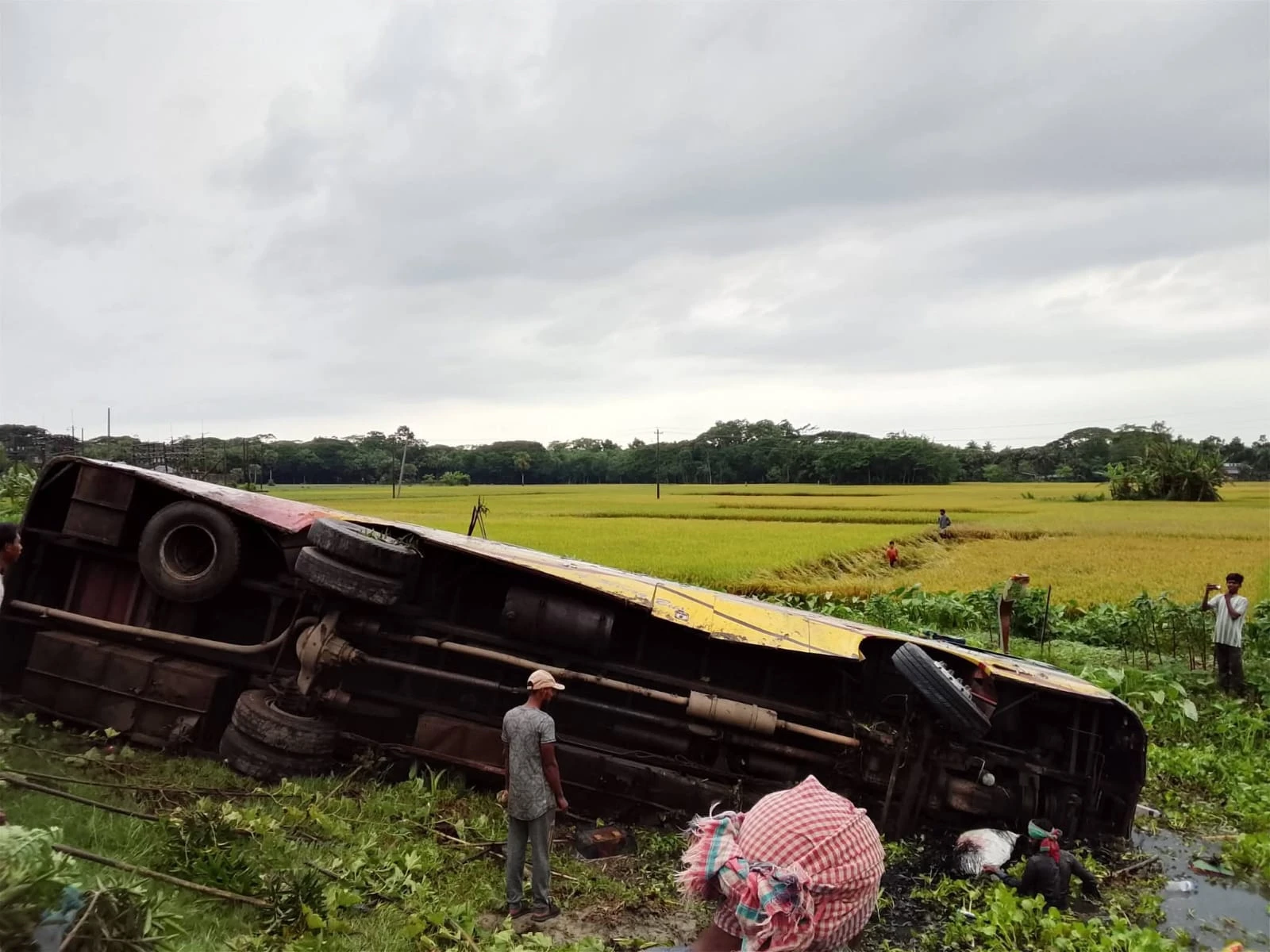 গোপালগঞ্জে যাত্রীবাহী বাস খাদে পড়ে আহত ২০