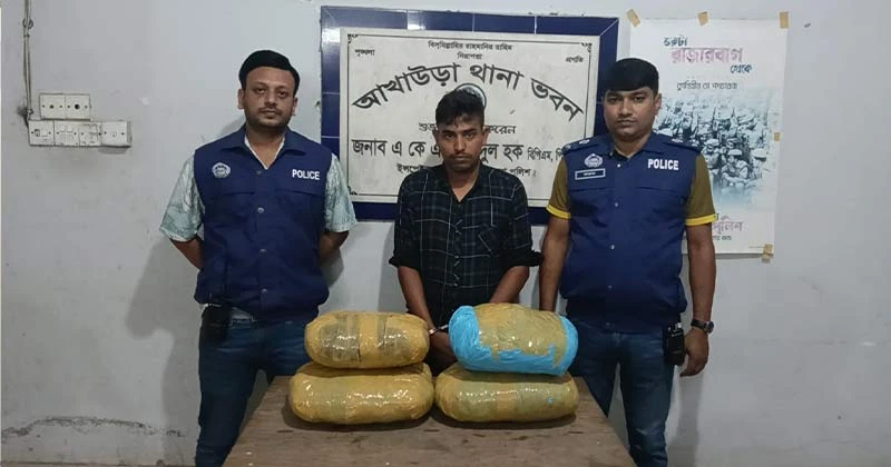 আখাউড়ায় বিশেষ অভিযানে ৮ কেজি গাঁজাসহ গ্রেফতার ১