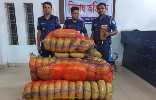 কসবায় ১৯২ কেজি গাঁজা ও ৮,১১০ পিস ইয়াবা জব্দ